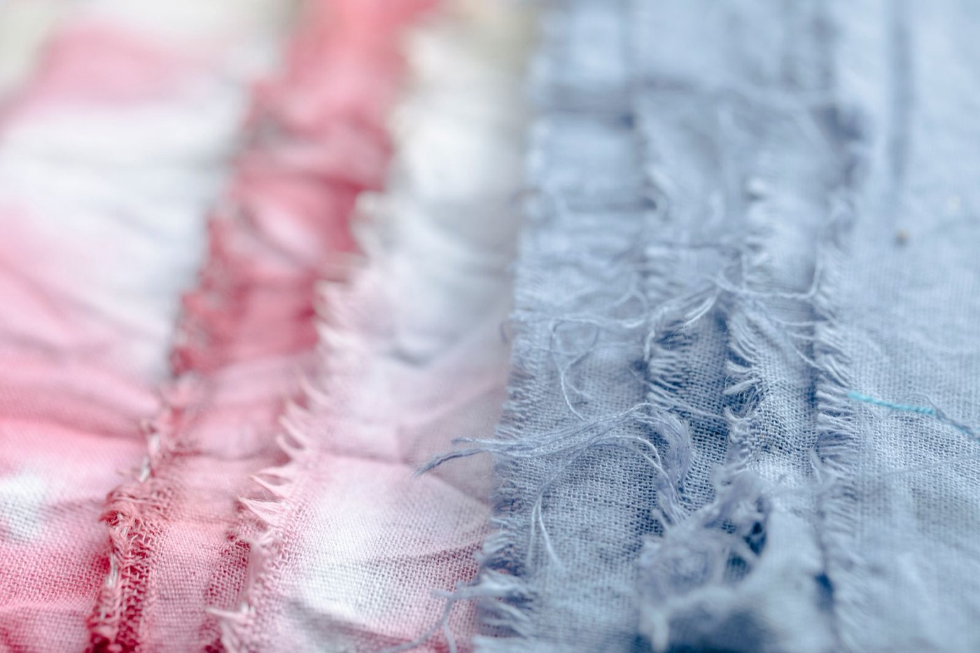 Close-up of layered fabrics